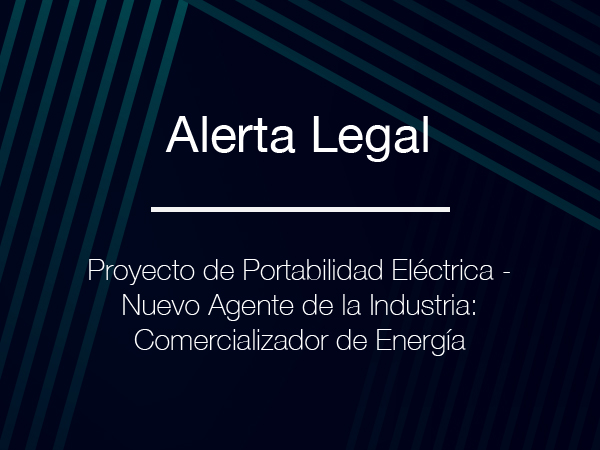 Proyecto de Portabilidad Eléctrica – Nuevo Agente de la Industria: Comercializador de Energía