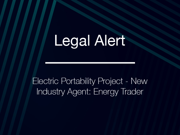 Electric Portability Project – New Industry Agent: Energy Trader